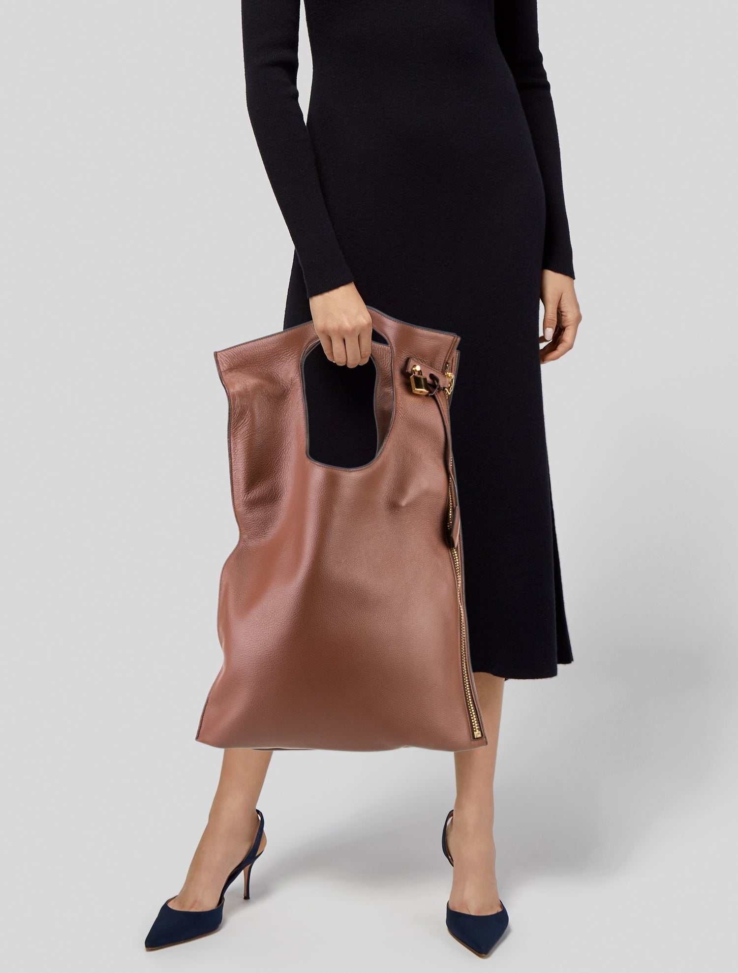 Tom Ford Leather Top Handle Bag