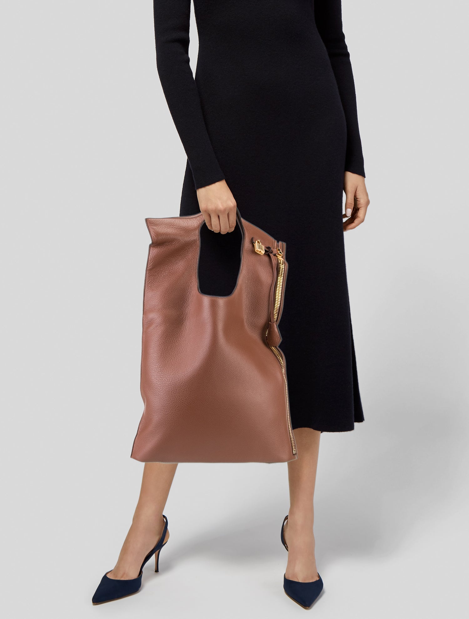 Tom Ford Leather Top Handle Bag