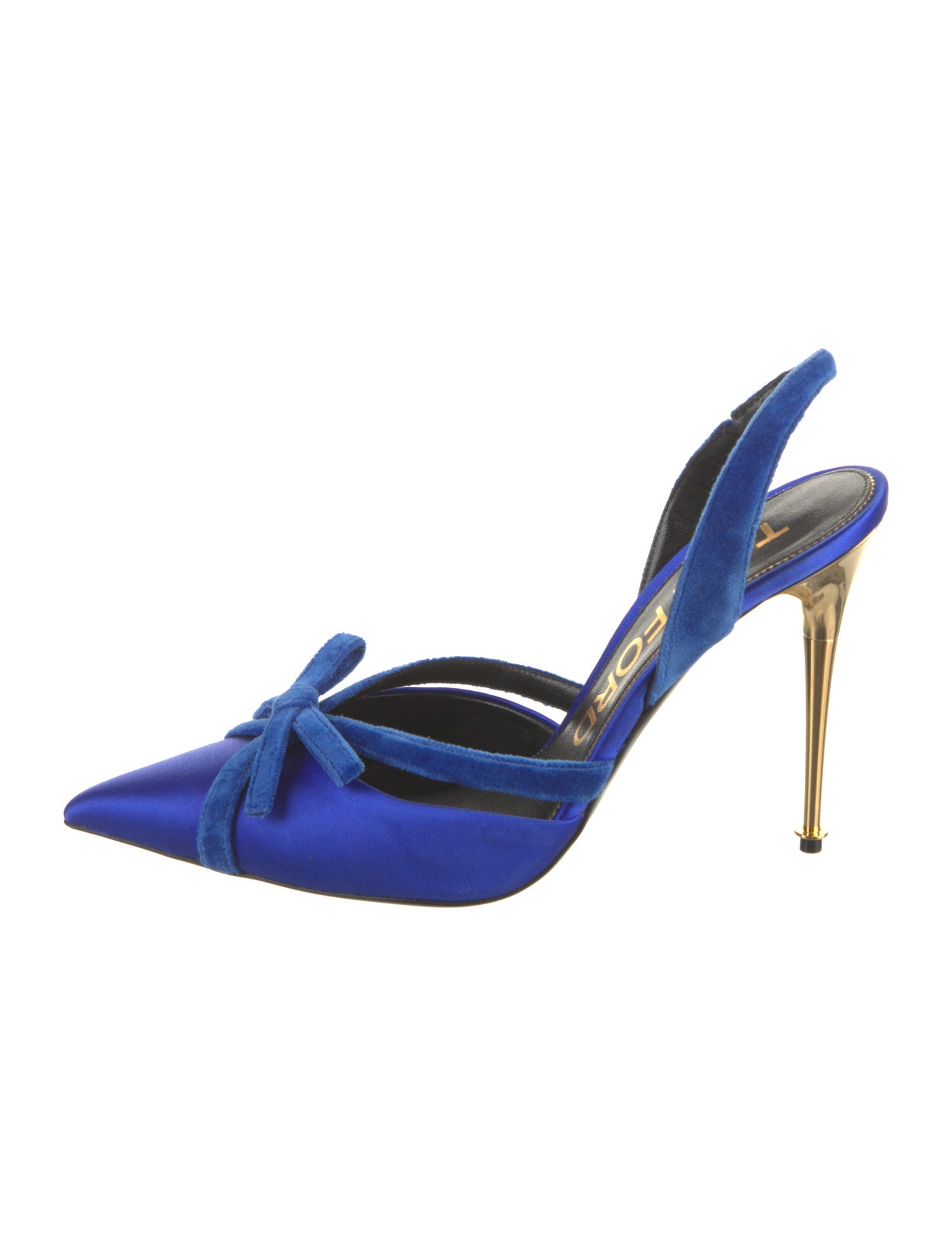 Tom Ford Velvet Colorblock Pattern Slingback Pumps