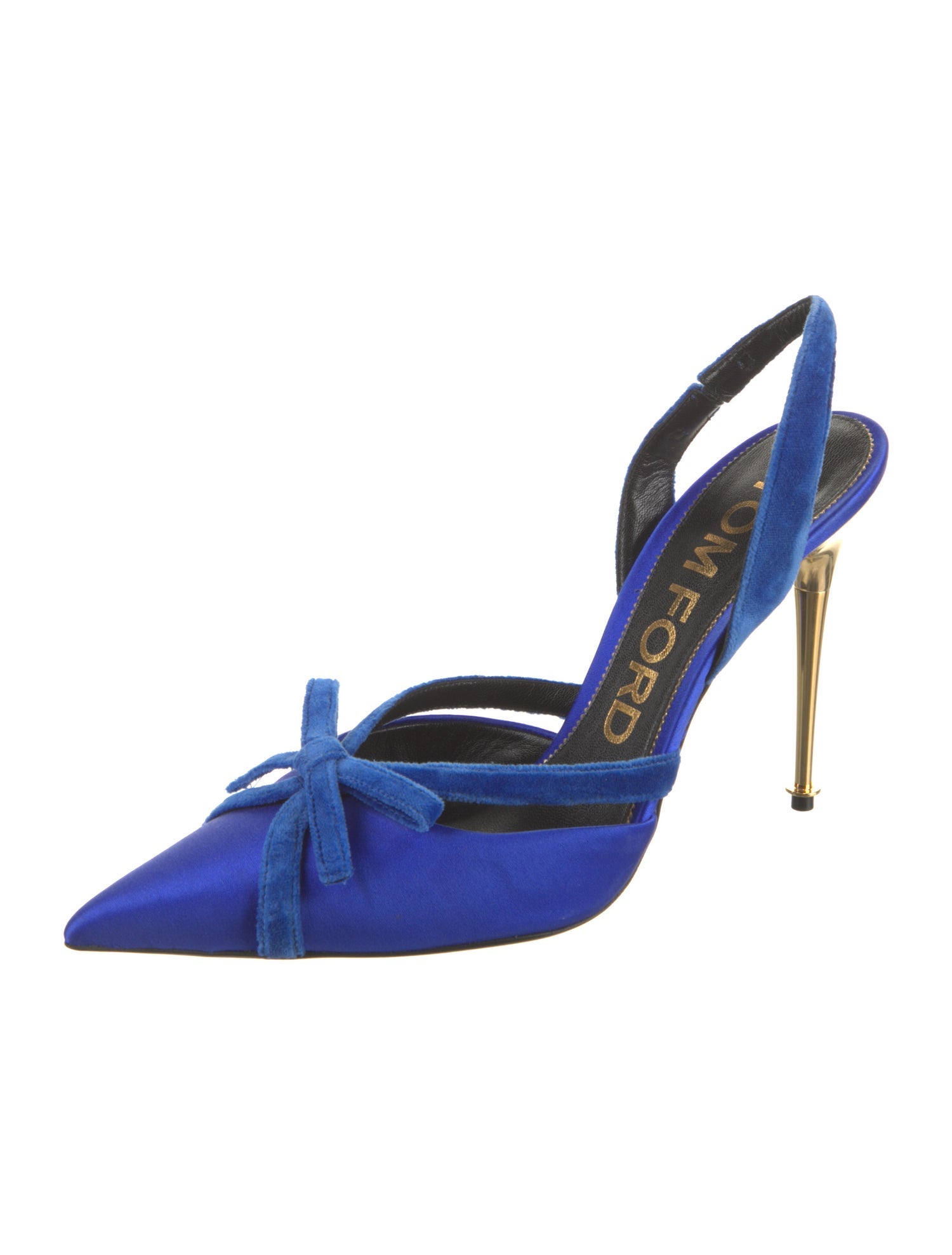 Tom Ford Velvet Colorblock Pattern Slingback Pumps