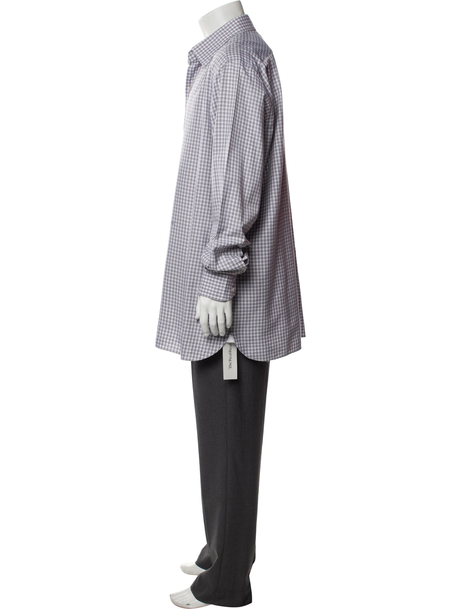 Tom Ford Plaid Print Long Sleeve Shirt