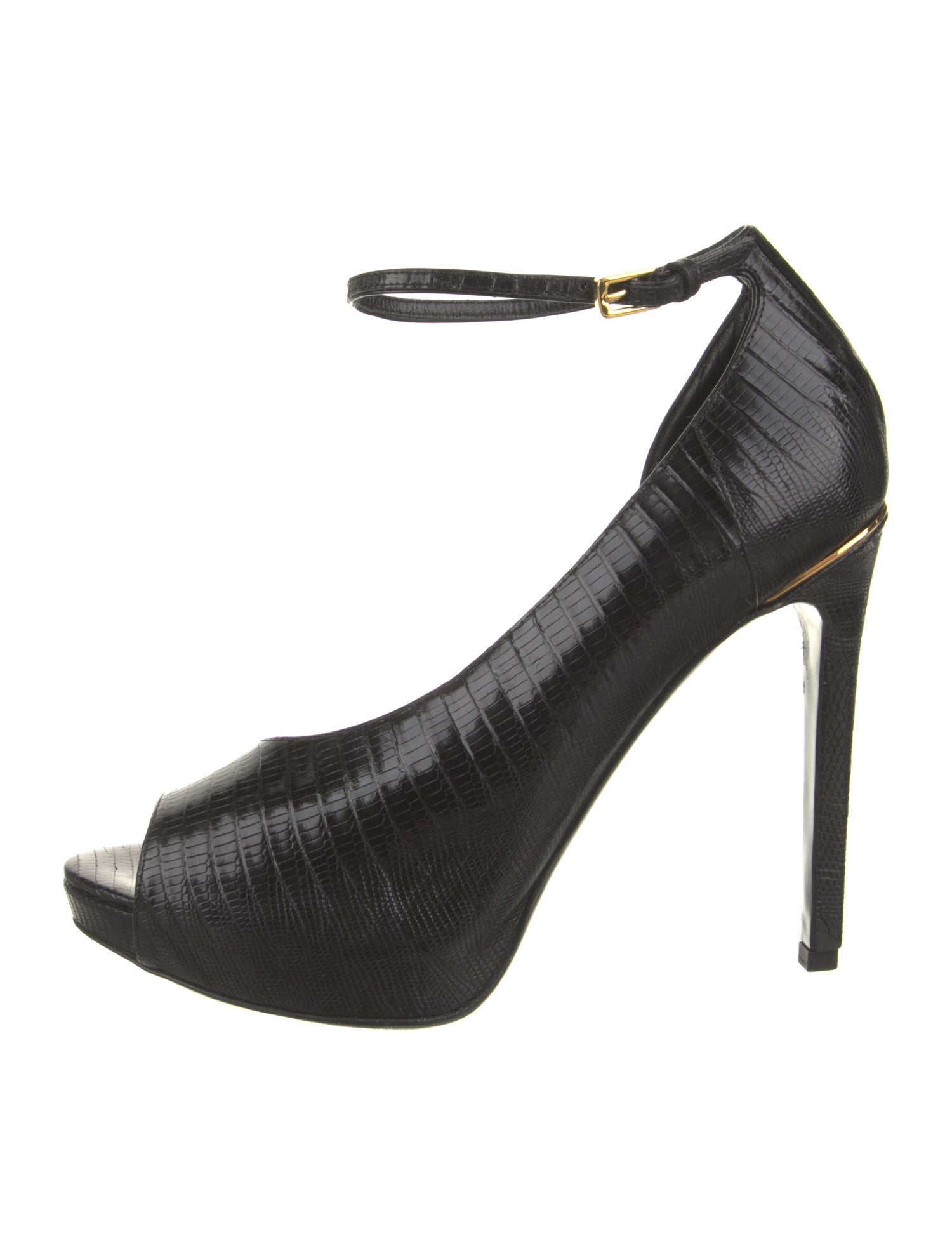 Tom Ford Embossed Leather D'Orsay Pumps