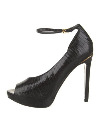 Tom Ford Embossed Leather D'Orsay Pumps