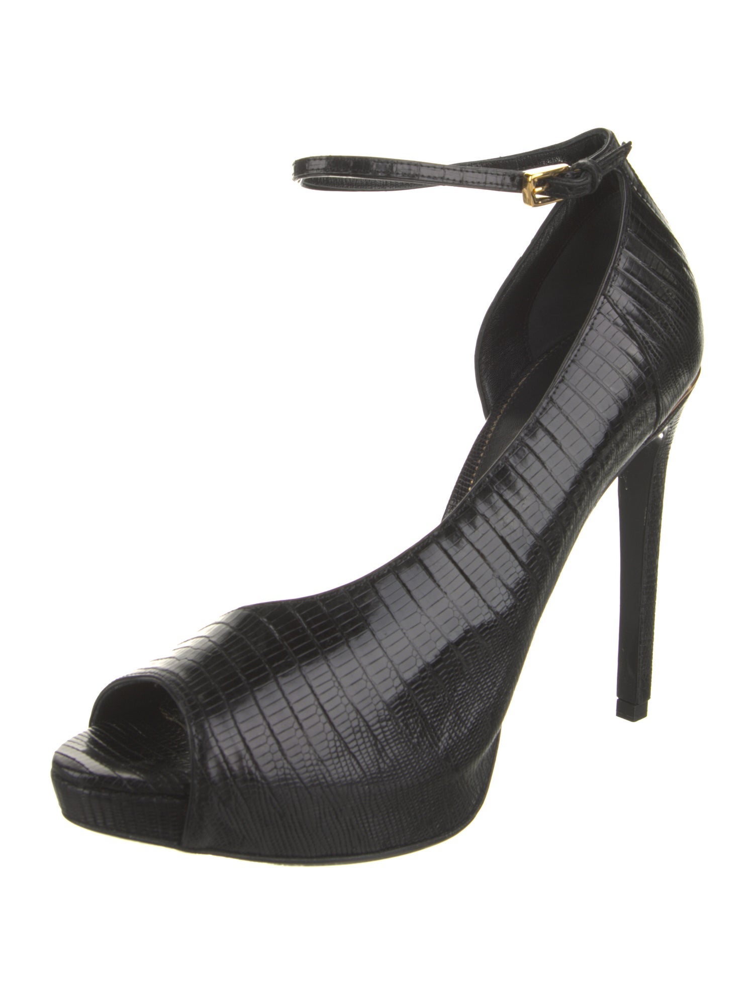 Tom Ford Embossed Leather D'Orsay Pumps