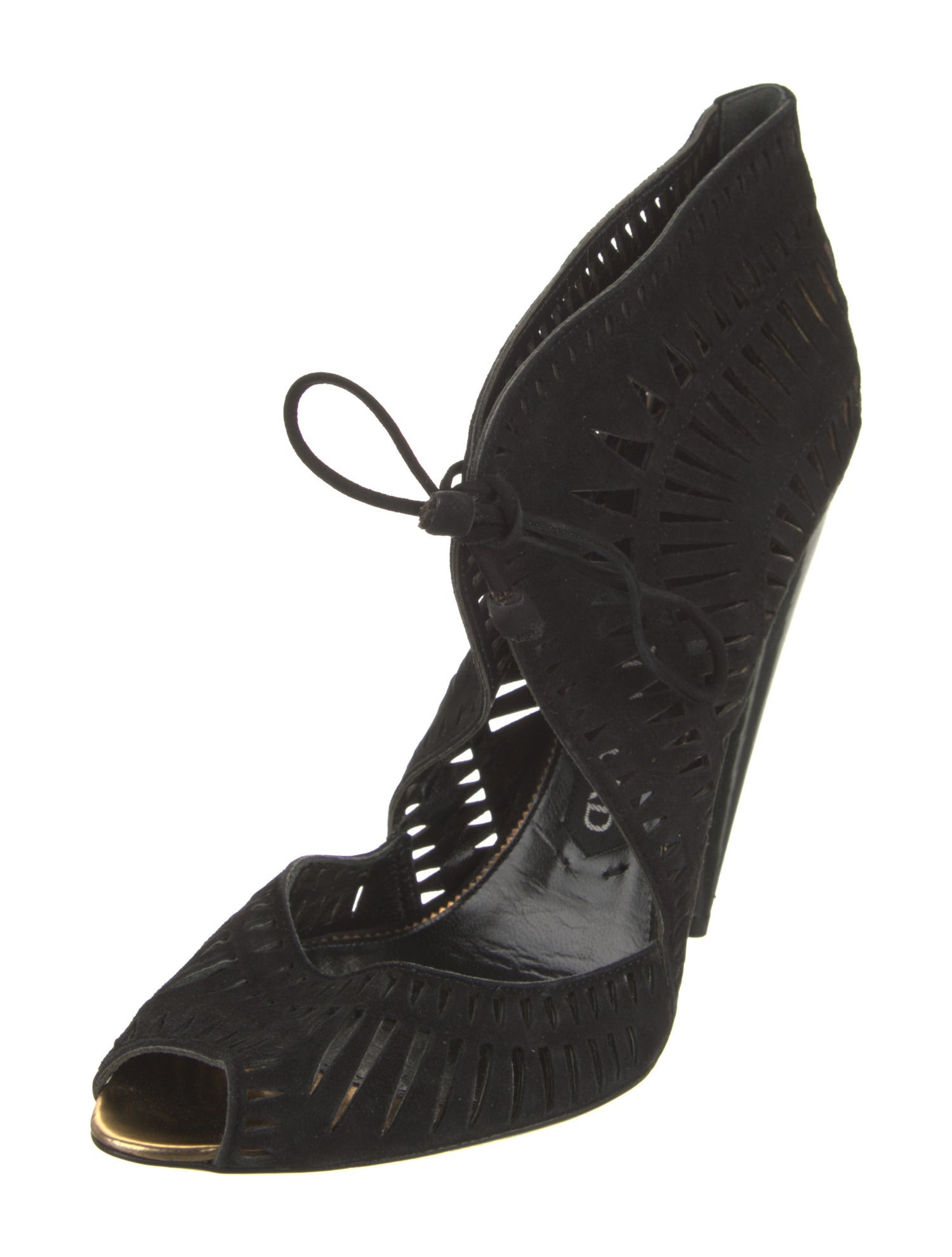 Tom Ford Suede Lasercut Accents Pumps