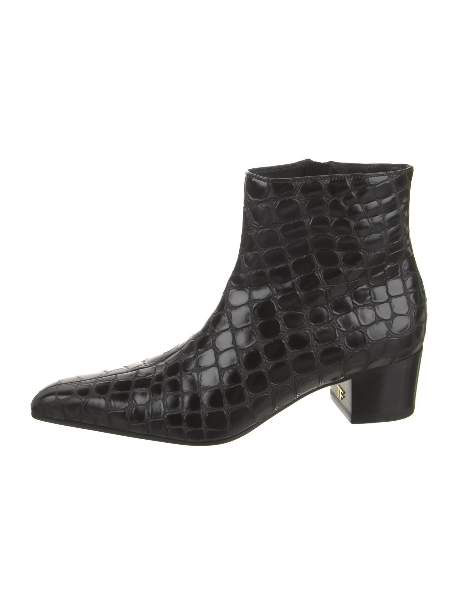 Tom Ford Embossed Leather Animal Print Boots