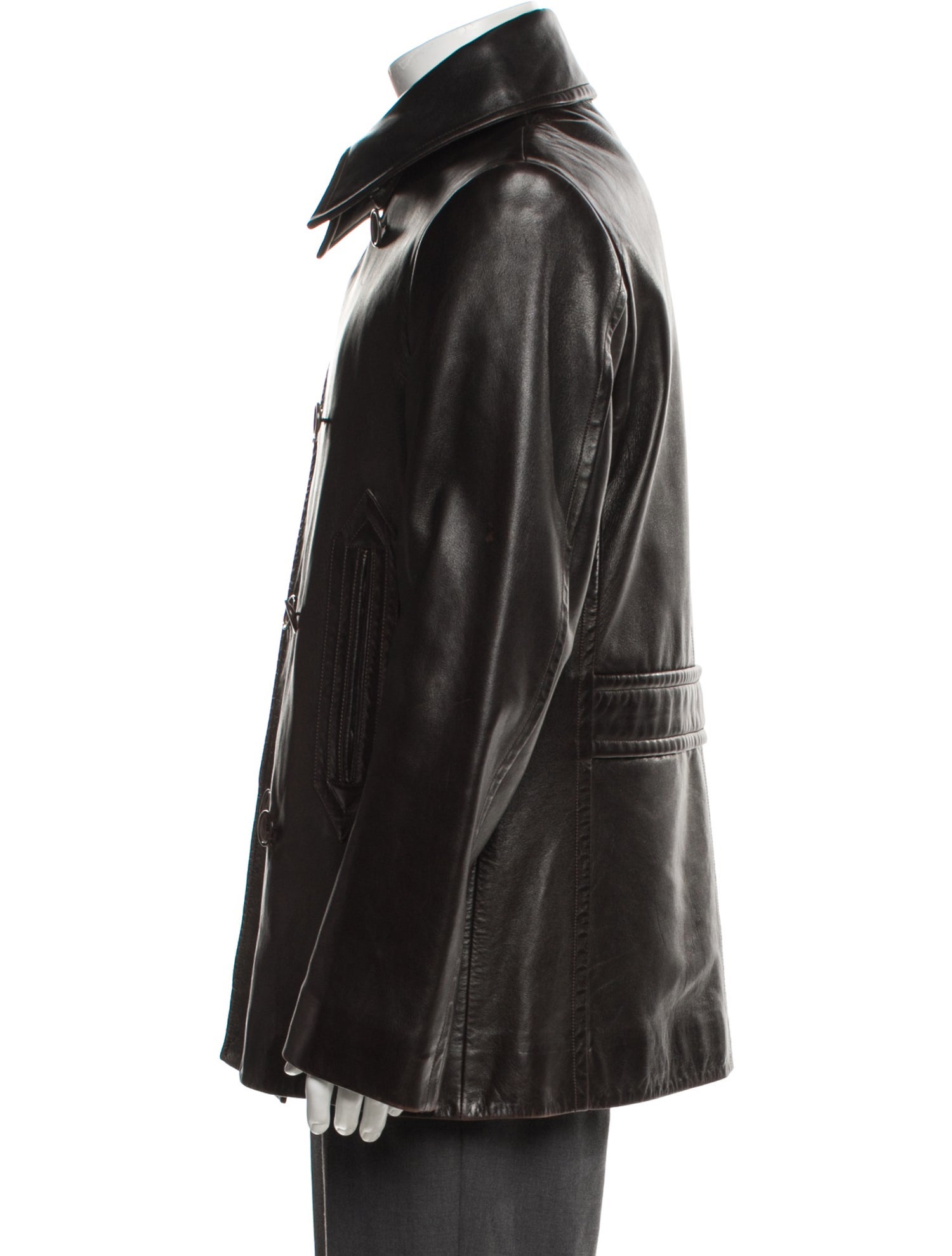 Tom Ford Leather Peacoat