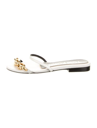 Tom Ford Leather Chain-Link Accents Slides