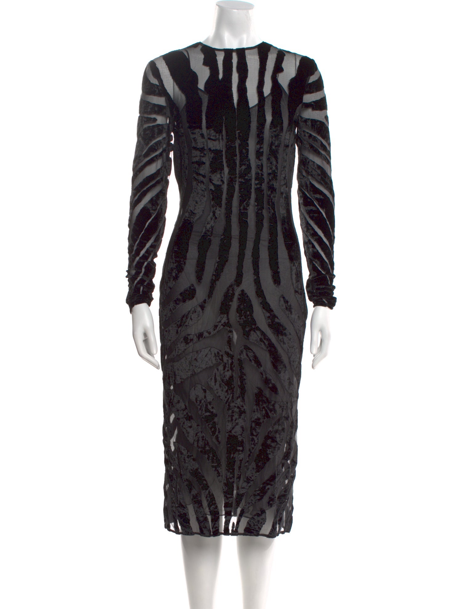 Tom Ford Animal Print Midi Length Dress