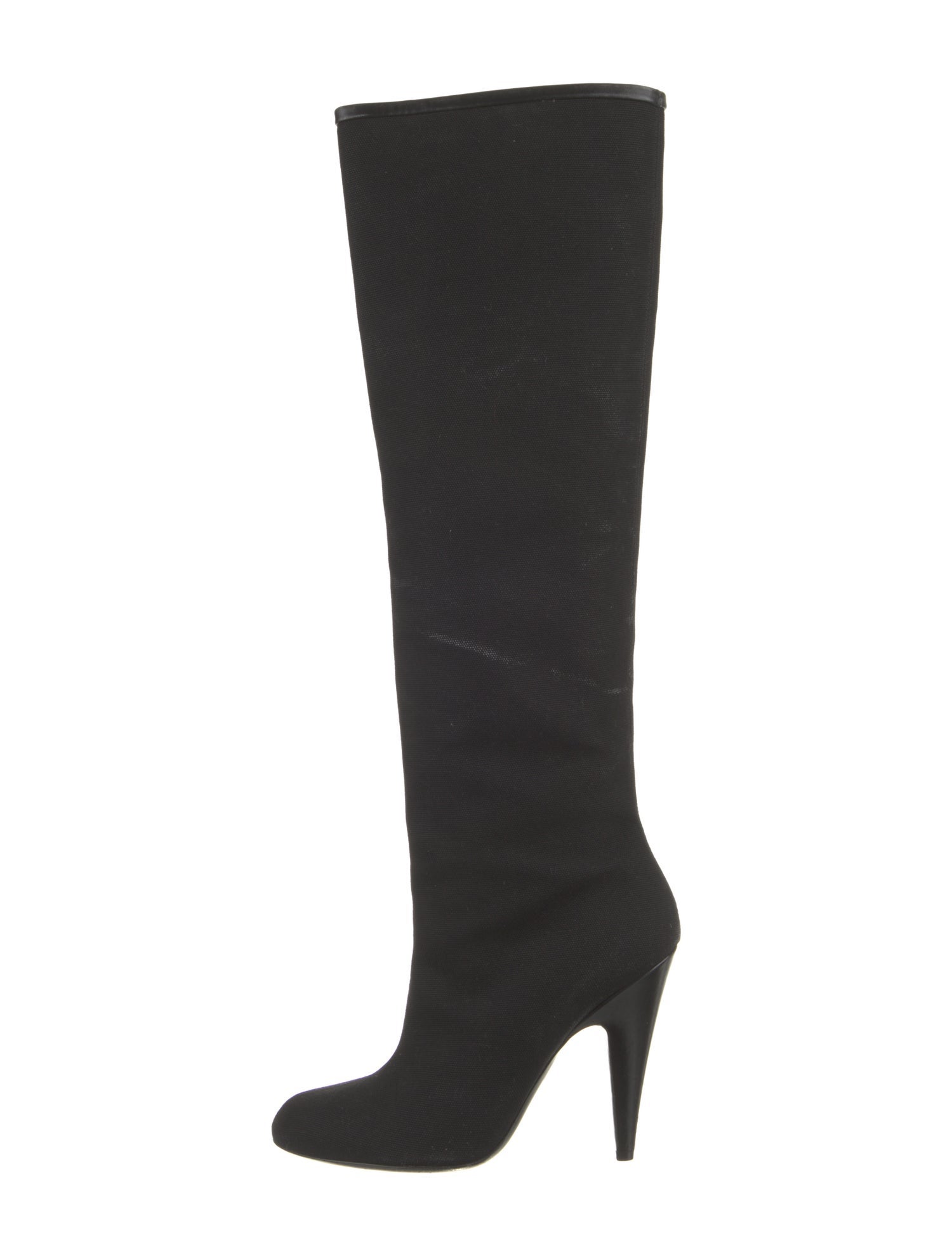 Tom Ford Canvas Leather Trim Embellishment Boots