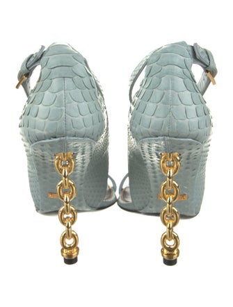 Tom Ford Python Animal Print Sandals