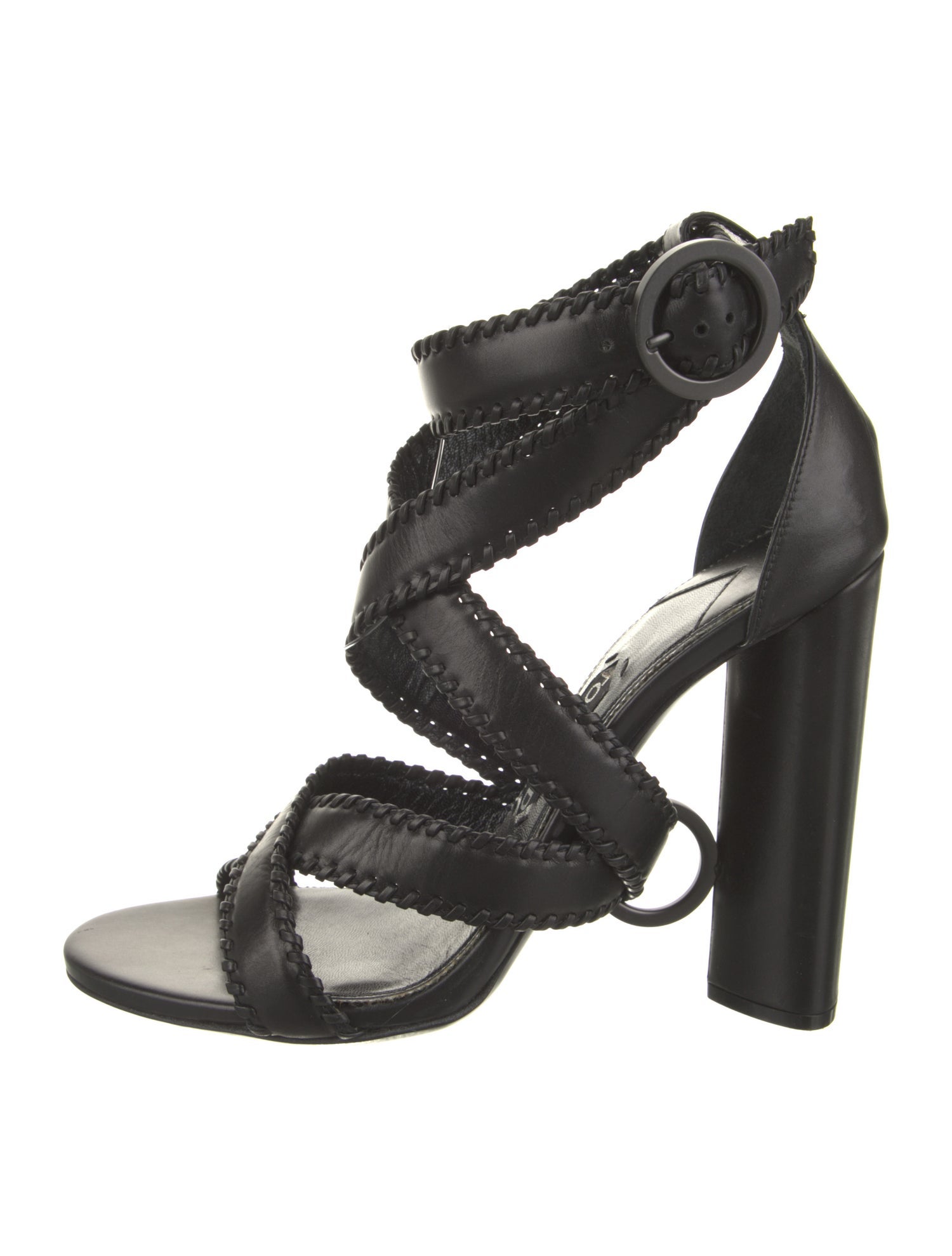 Tom Ford Leather Whipstitch Trim Sandals
