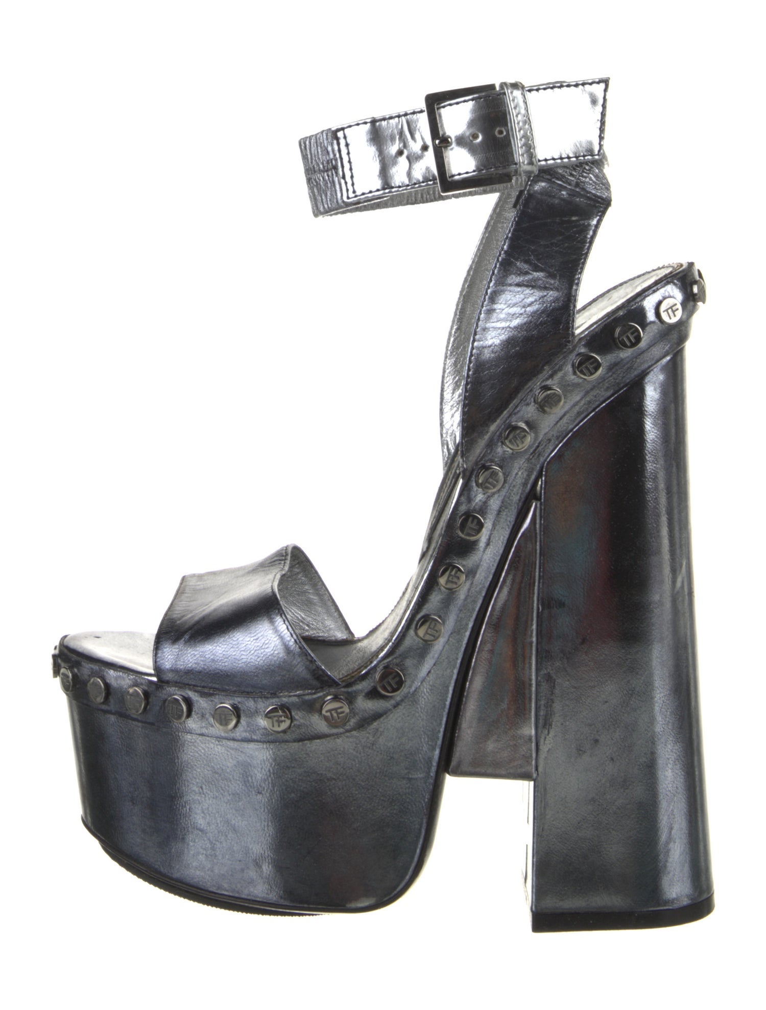 Tom Ford Leather Studded Accents Sandals