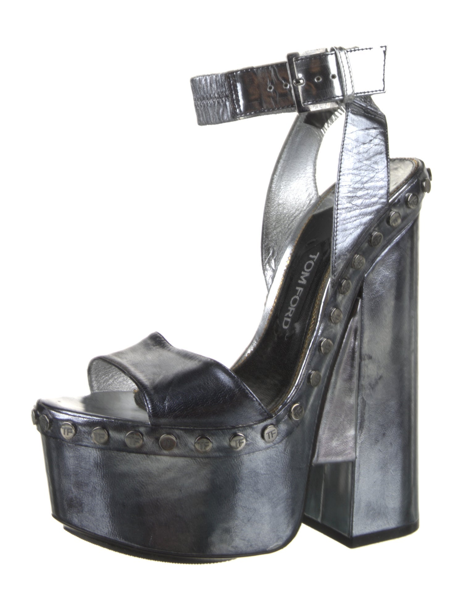 Tom Ford Leather Studded Accents Sandals