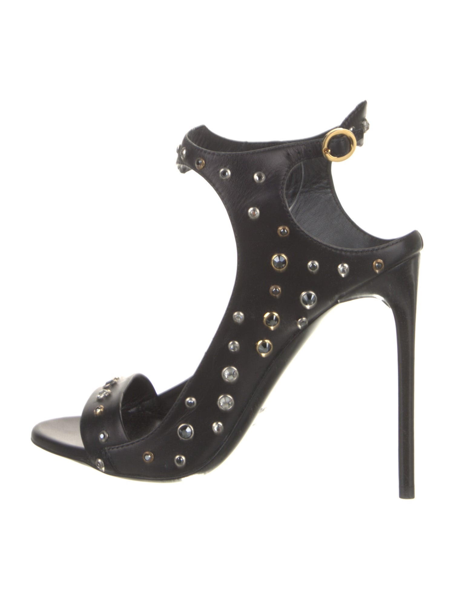 Tom Ford Leather Crystal Embellishments Sandals