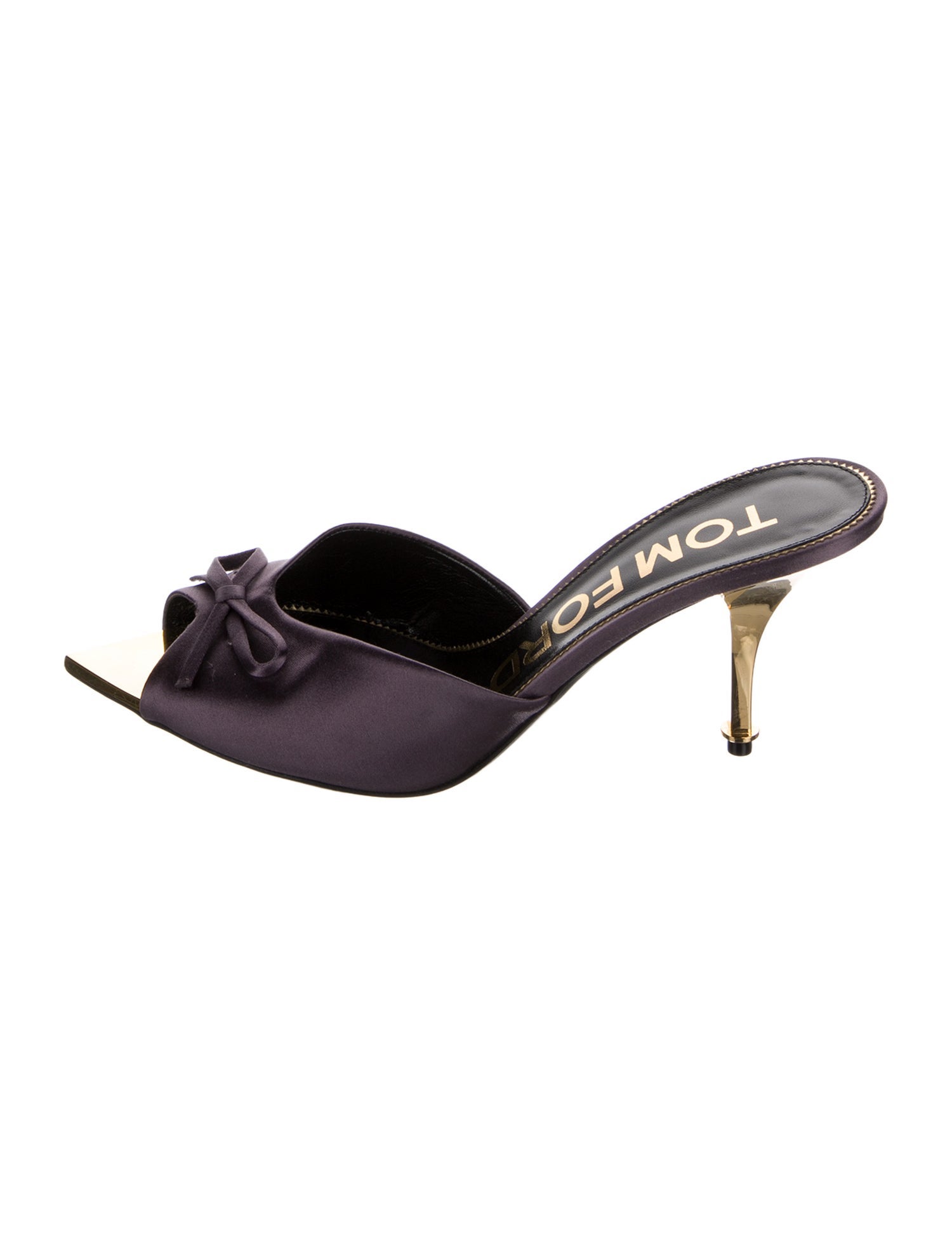 Tom Ford Satin Bow Accents Slides
