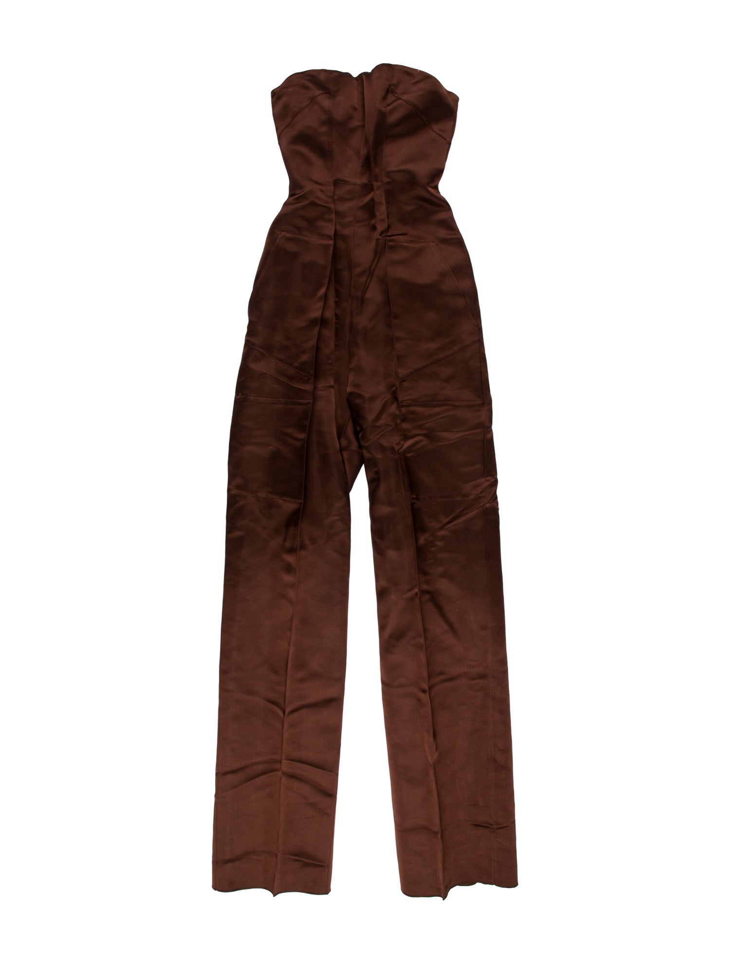 Tom Ford Satin Strapless Jumpsuit