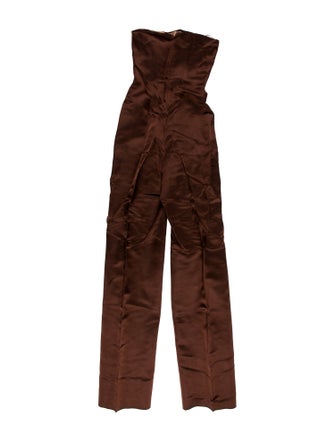 Tom Ford Satin Strapless Jumpsuit