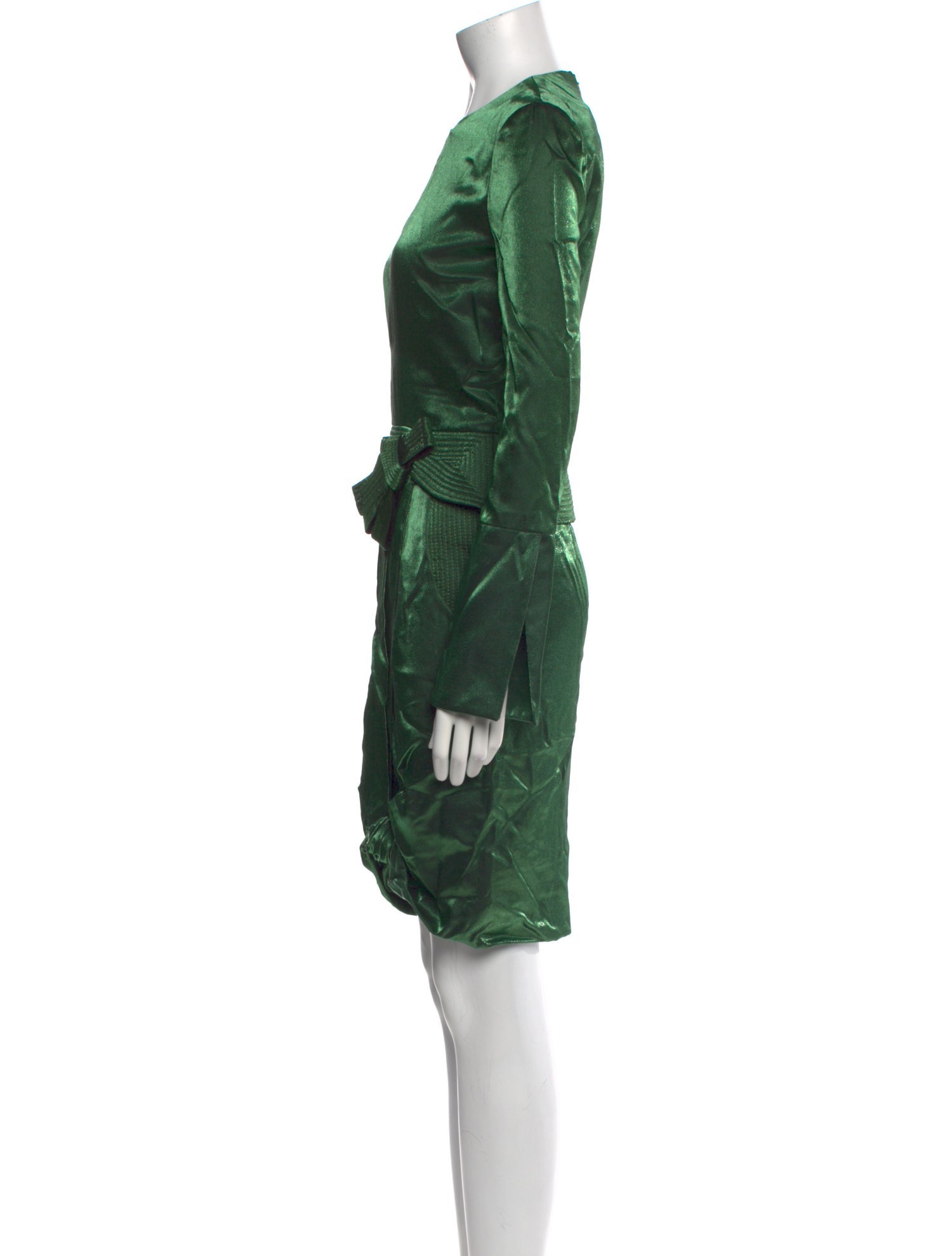 Tom Ford V-Neck Knee-Length Dress - Green Dresses, Clothing - TOM191582 |  The RealReal
