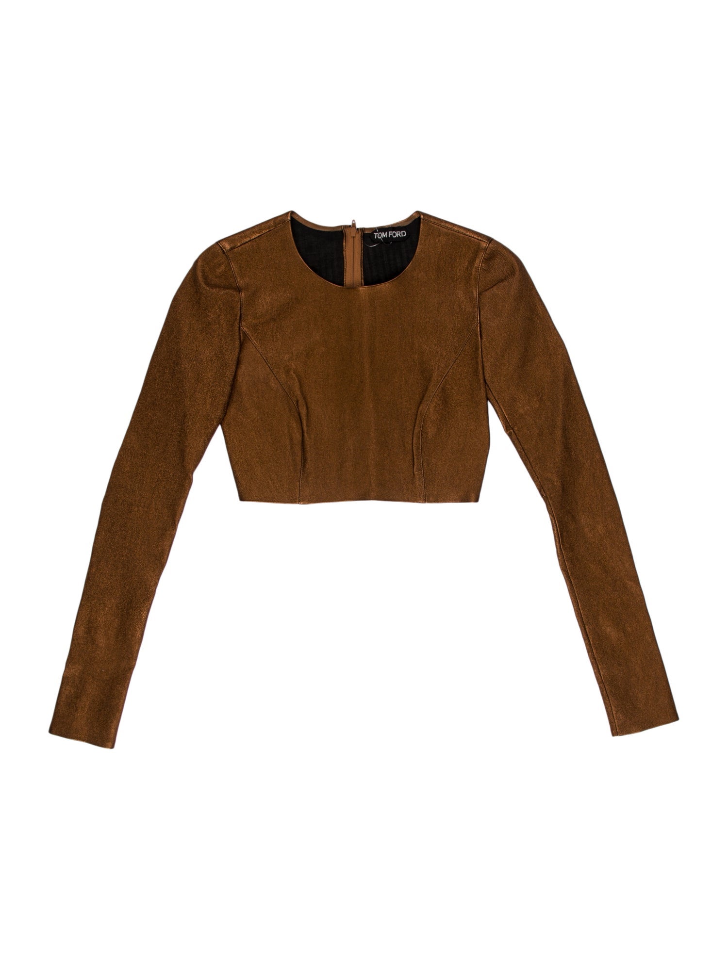 Tom Ford Leather Strapless Crop Top