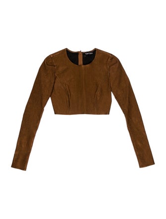 Tom Ford Leather Strapless Crop Top