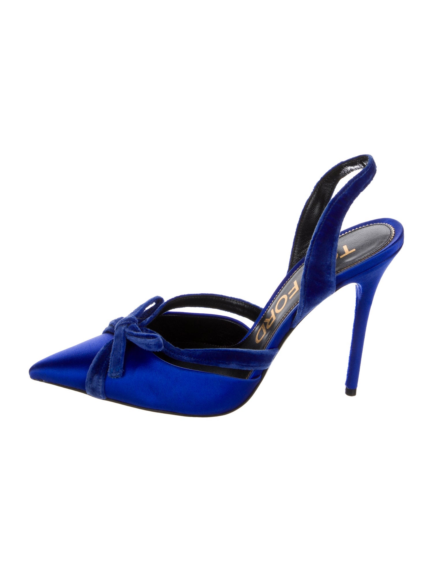 Tom Ford Satin Bow Accents Slingback Pumps