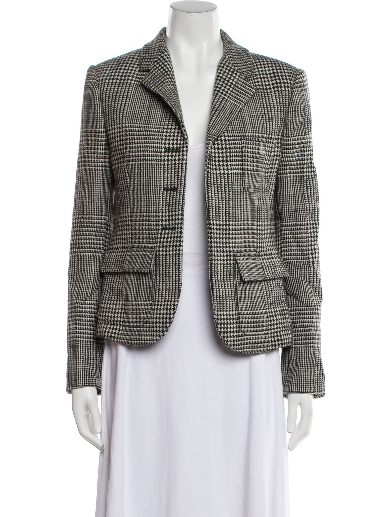 Tom Ford Tweed Houndstooth Print Blazer
