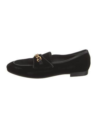 Tom Ford Velvet Chain-Link Accents Loafers