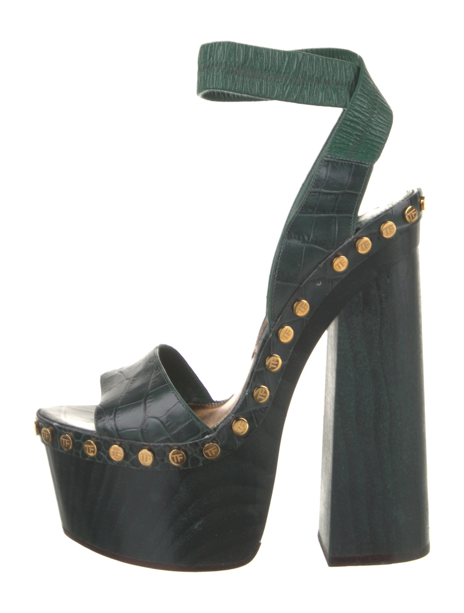 Tom Ford Embossed Leather Sandals