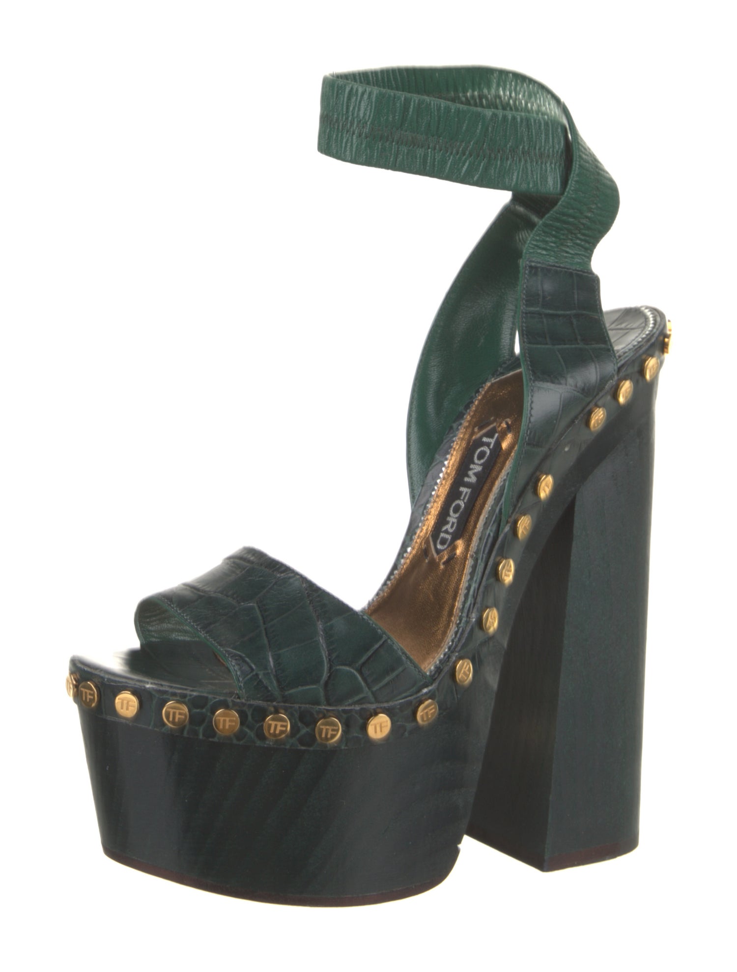 Tom Ford Embossed Leather Sandals