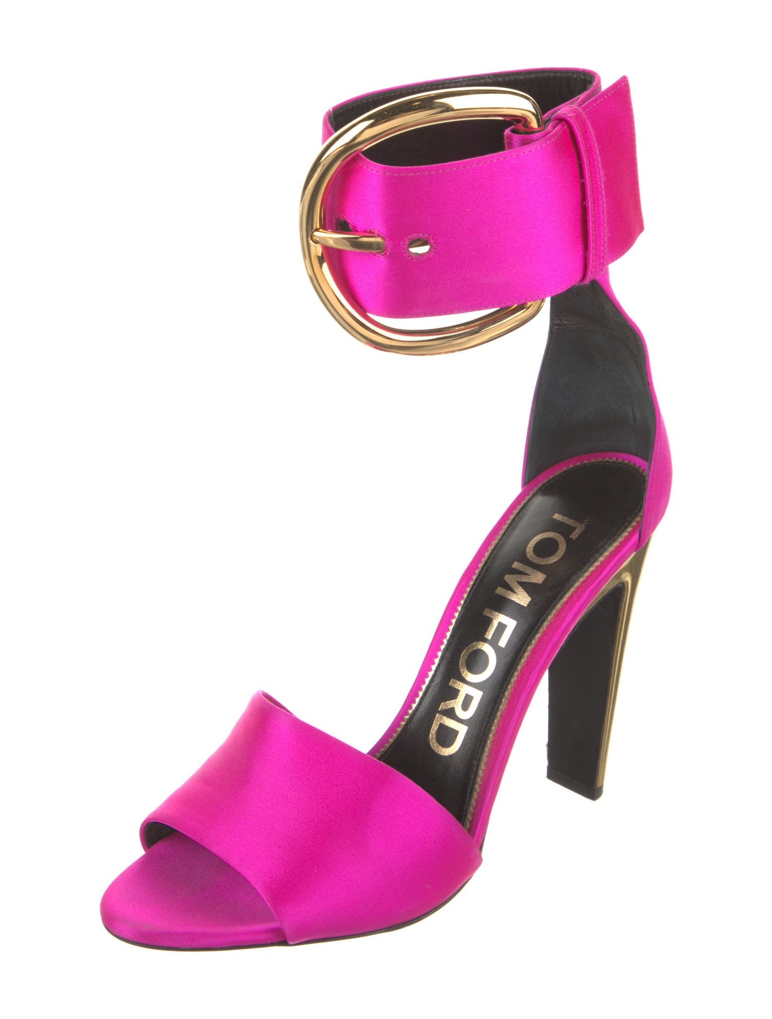 Tom Ford Satin Colorblock Pattern Sandals