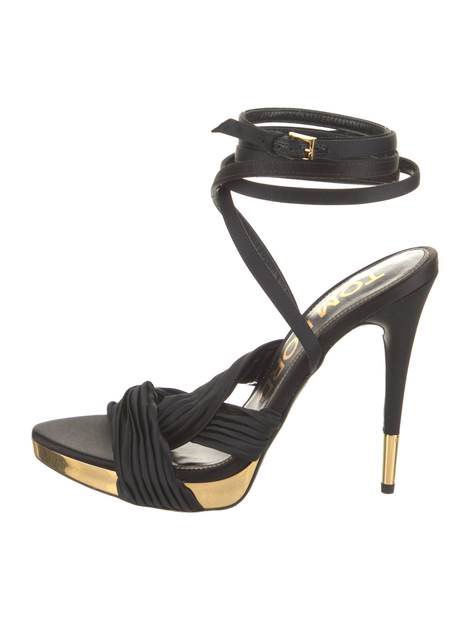 Tom Ford Leather Colorblock Pattern Sandals
