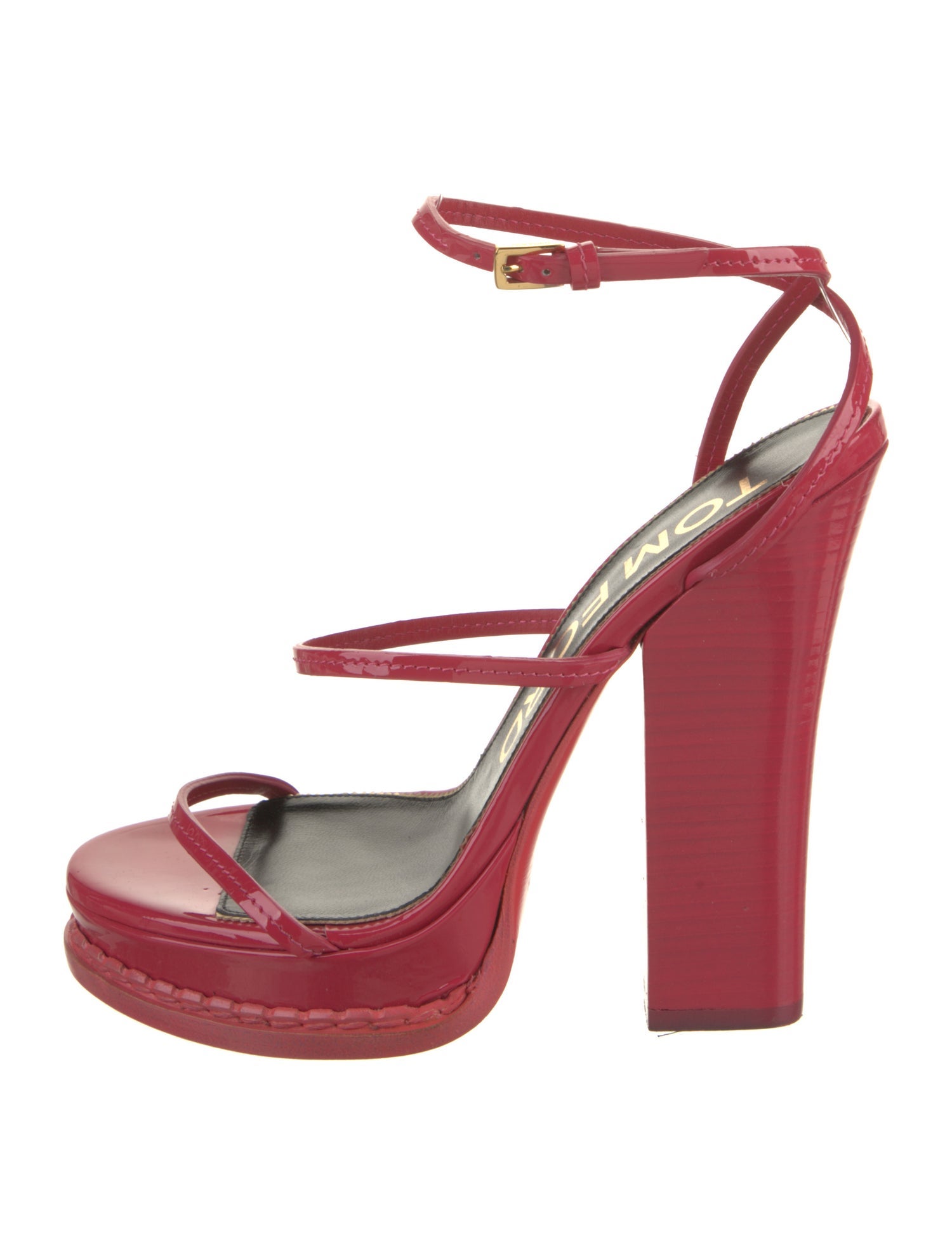 Tom Ford Leather Colorblock Pattern Sandals