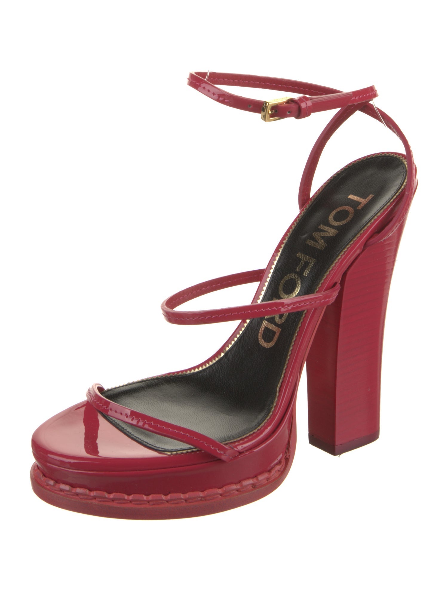 Tom Ford Leather Colorblock Pattern Sandals