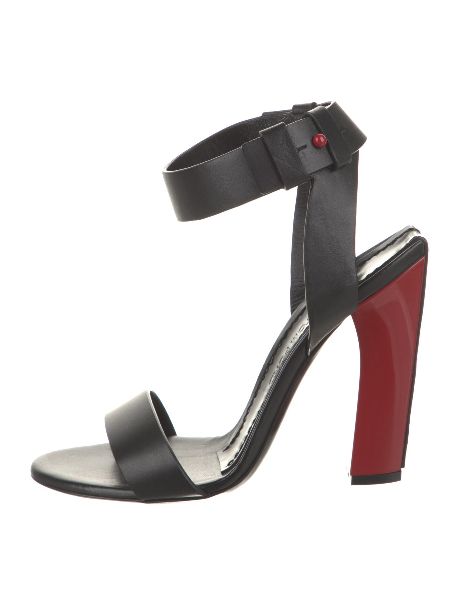 Tom Ford Leather Colorblock Pattern Slingback Sandals