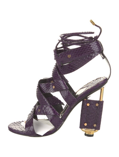 Tom Ford Python Animal Print Gladiator Sandals