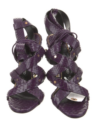 Tom Ford Python Animal Print Gladiator Sandals
