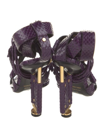 Tom Ford Python Animal Print Gladiator Sandals