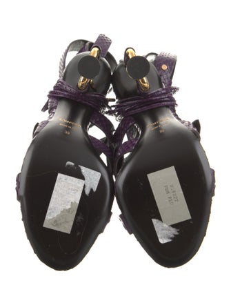 Tom Ford Python Animal Print Gladiator Sandals