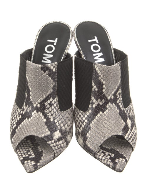 Tom Ford Embossed Leather Animal Print Slides