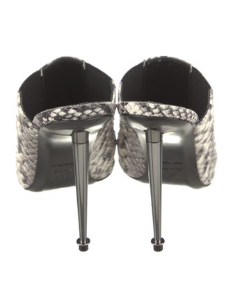 Tom Ford Embossed Leather Animal Print Slides