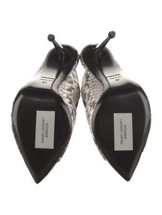 Tom Ford Embossed Leather Animal Print Slides