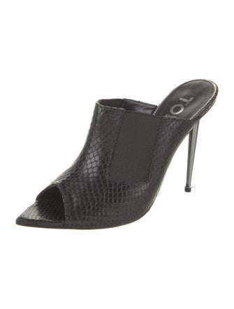 Tom Ford Embossed Leather Slides