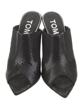 Tom Ford Embossed Leather Slides