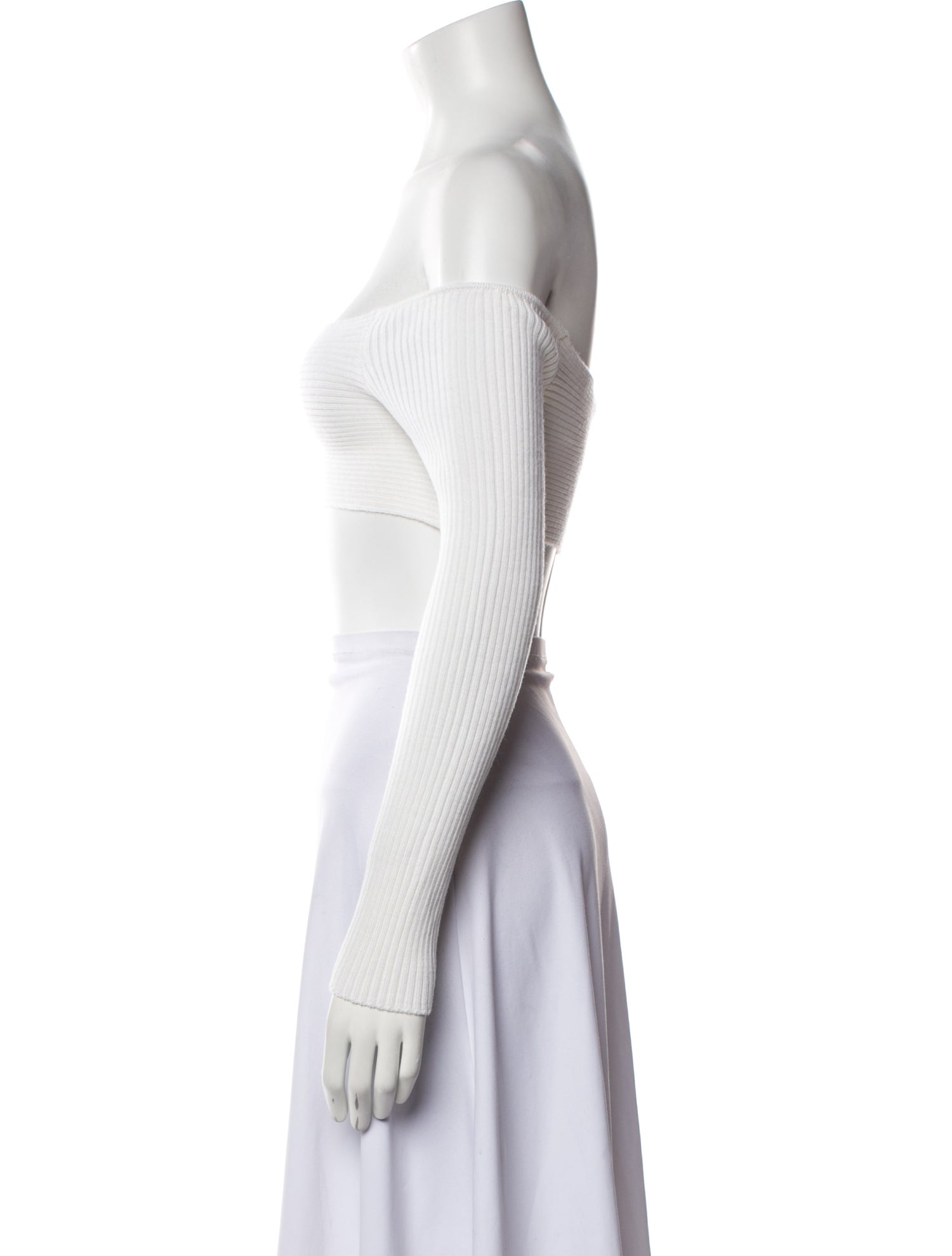 Tom Ford Square Neckline Three-Quarter Sleeve Crop Top