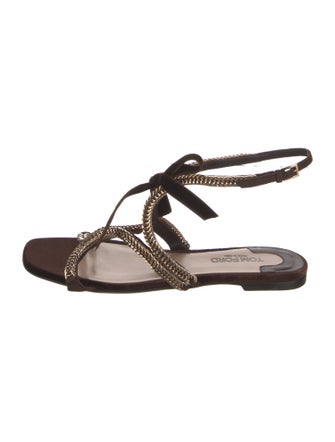 Tom Ford Velvet Patterned Gladiator Sandals