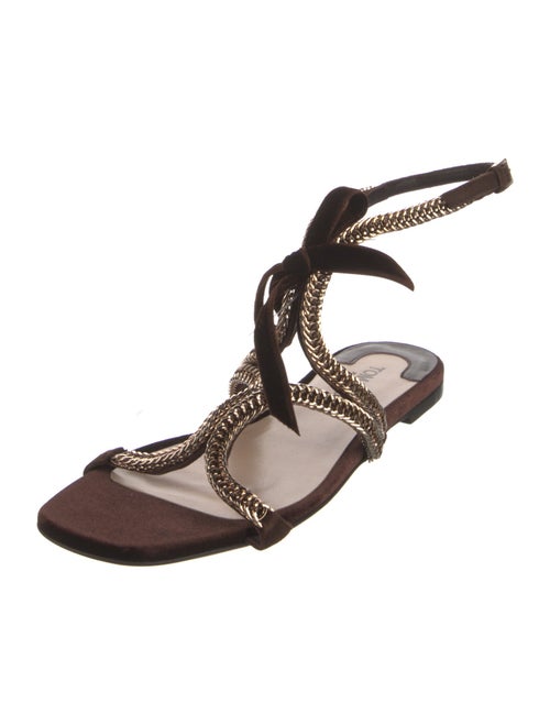 Tom Ford Velvet Patterned Gladiator Sandals