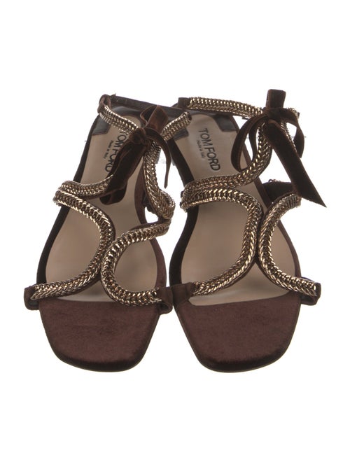 Tom Ford Velvet Patterned Gladiator Sandals