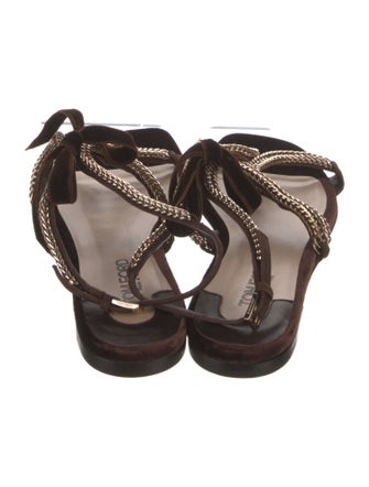 Tom Ford Velvet Patterned Gladiator Sandals