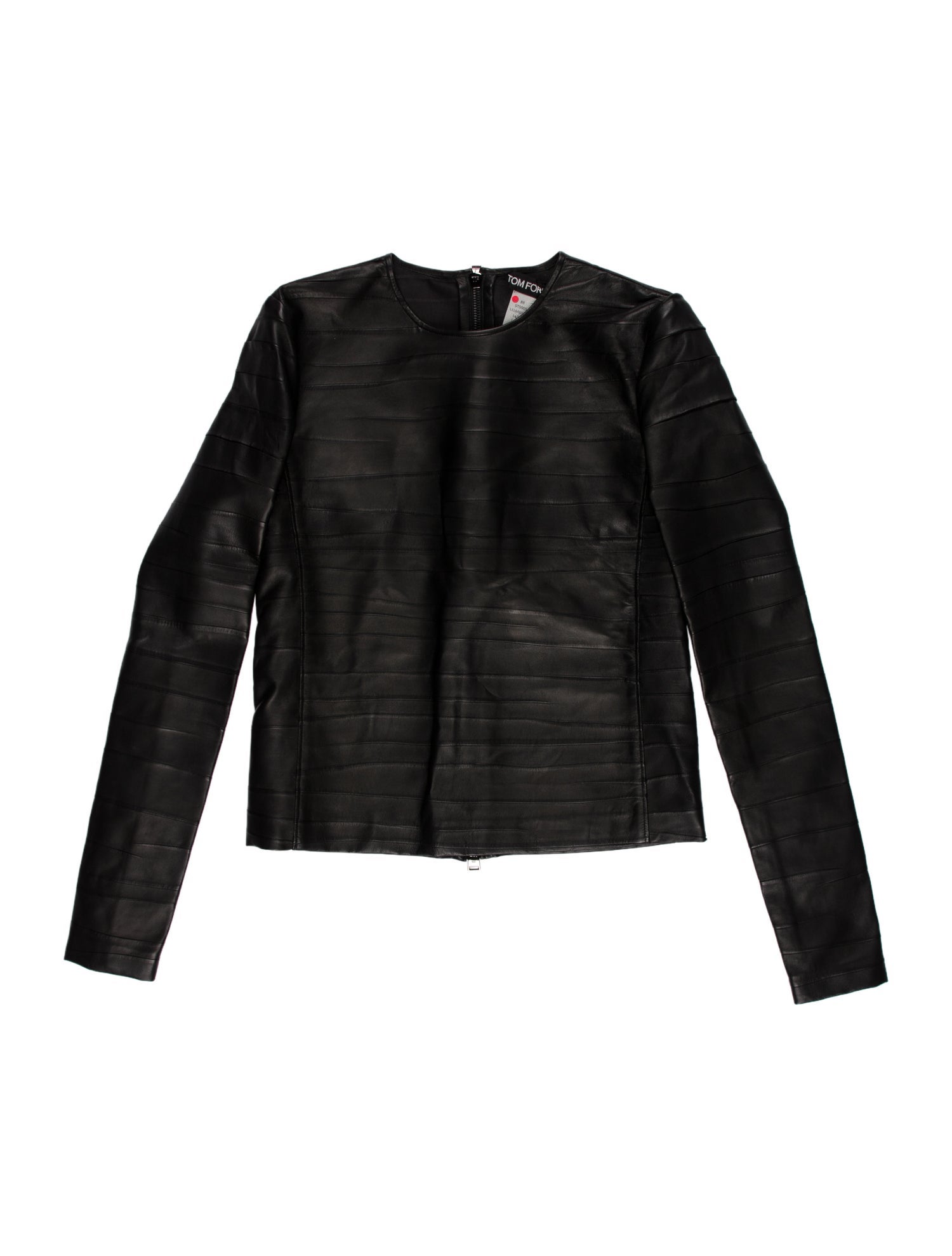 Tom Ford Scoop Neck Long Sleeve Crop Top